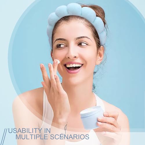 DRESHOW Spa Headband for Women Sponge Headband for Washing Face Clouds Soft Terry Cloth Makeup Skincare Headbands - Image 3