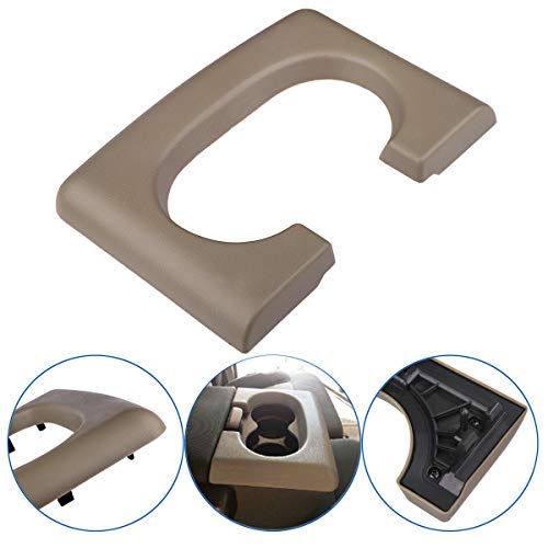 Mtanlo F150 Center Console Cup Holder Replacement Pad Center Console Parts Compatible with F150 2004-2014 Khaki