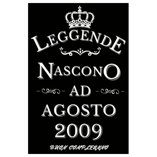 Le leggende nascono ad Agosto 2009: Idea Regalo di compleanno 14 anni per donne e uomini / Quaderno a righe, 100 pagine"