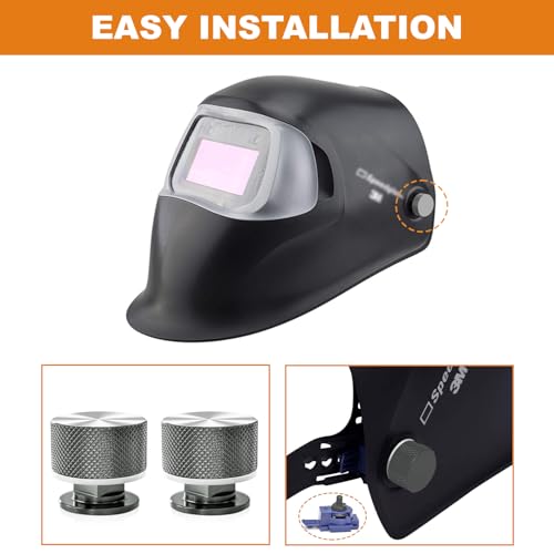 Image of Welding Hood Fasteners Upgraded Version Pipeliner Helmet Accessories Headgear Replacement Parts 1 Pair (Titanium Grey)