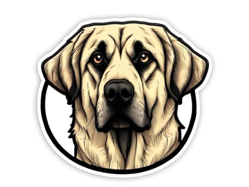 Image of Anatolian Shepherd Dog Sticker Cartoon Anatolian Shepherd Vinyl Decal Waterproof Livestock Guardian Dog Sticker for Car Laptop Water Bottle Window Pet Lover Gift
