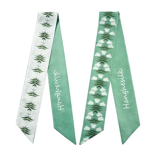 Hair Scarf Tie Narrow Neckerchief Headscarves for Women Fashion Bag Ribbon Scarf