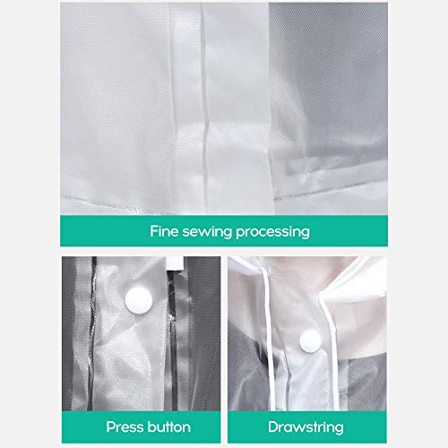 KKmoon Moda não descartável EVA feminina capa de chuva espesso casaco Poncho de capa para adulto tra