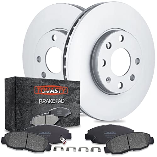 [Front] Tovasty Brake Pads And Rotors Kit For Toyota Corolla 1998-2002 E-Coated [Bk0534] #TOP23