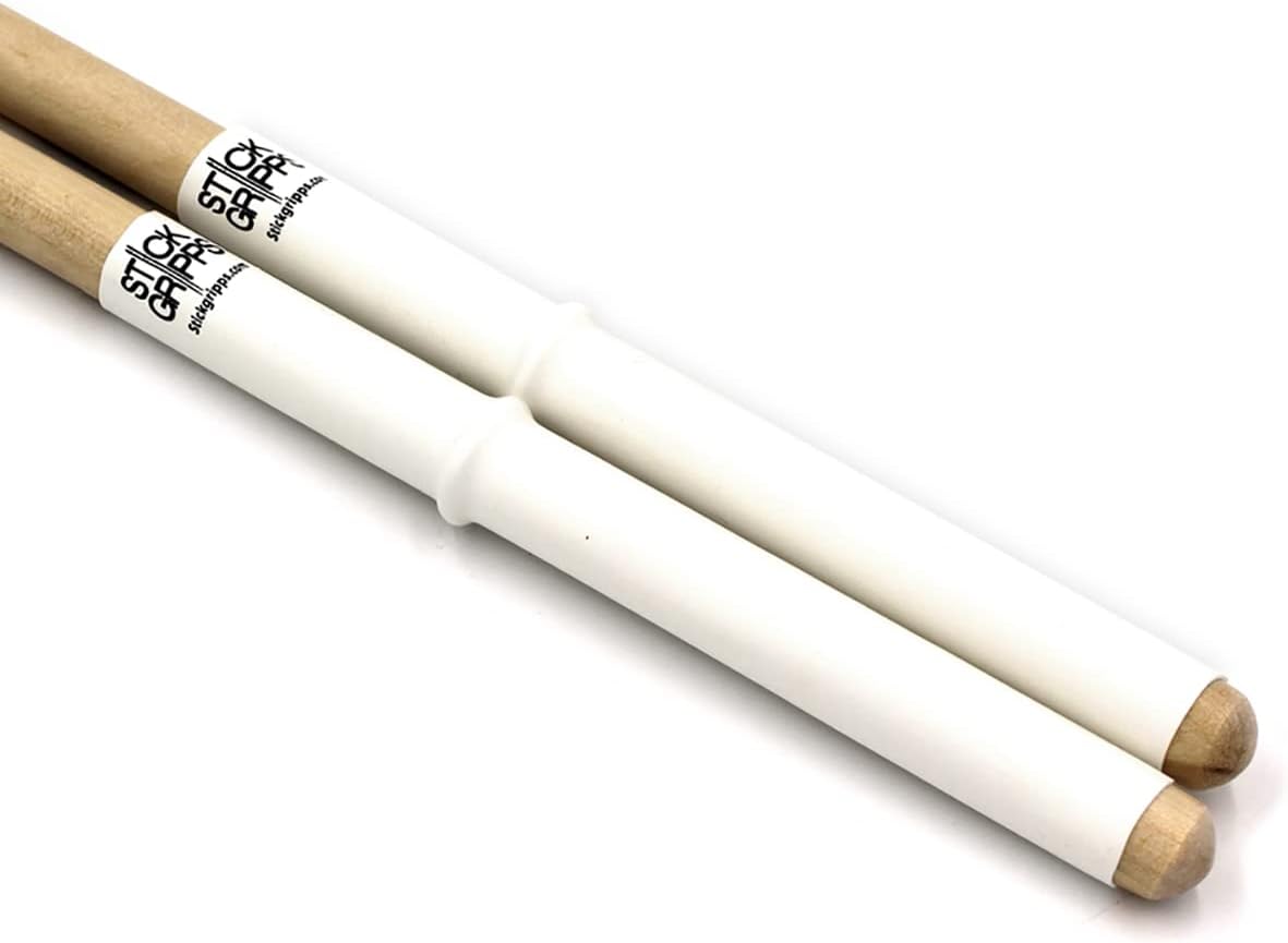 Drumstick Grips, agarres antideslizantes ajustables blancos miniatura 1