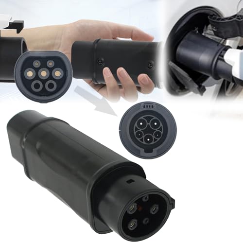 adaptateur câble charge ev, câble charge ev adaptateur chargeur voiture type 2 à type 1 ip54 16a/32a sae j1772 à iec 62196 convertisseur chargeur voiture adaptateur charge véhicule électrique