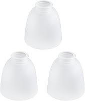 Sewterolyn 3-Pack Frosted White Glass Ceiling Fan Light Shades - 1.61" Fitter, 5"H x 4.7"D for Chandeliers, Vanity, Sconces