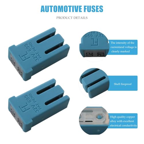 Kit de fusibles automotrices mini MCASE ranurados, 14 piezas: 15 A, 20 A, 25 A, 30 A, 40 A, 50 A y 60 A, 32 V, para autos, camiones, SUV, embarcaciones, RV, ATV, UTV y carritos de golf, marca GRABOTE miniatura 4