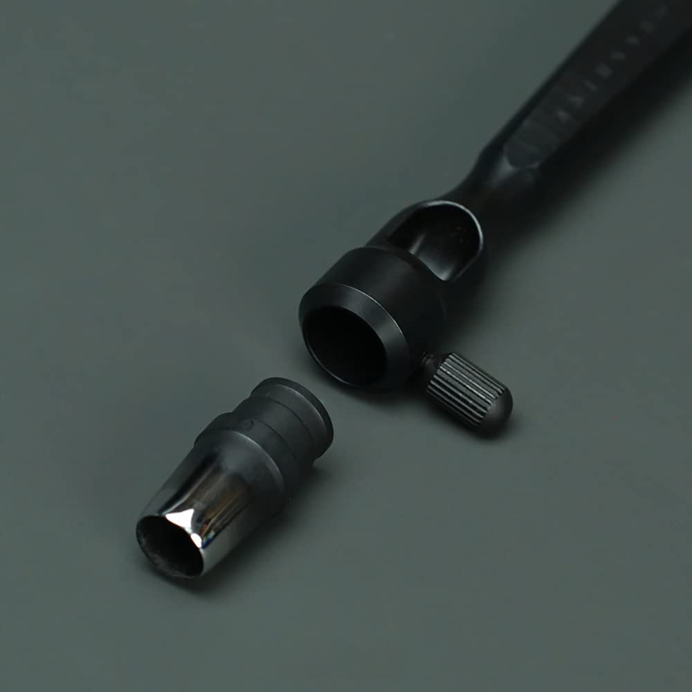 Toplionace Set di Perforatori Rotondi in Pelle per Punzonatura con Testa Intercambiabile in Pelle, Diametro 1-15mm, con Scatola di Legno
