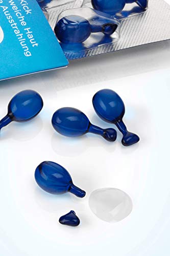 Balea Moisturizing Concentrate - Hydrating Oil Facial Capsules with Seaweed Extract, Vitamin E and Olive Oil, 2 x 7 pcs, Germany