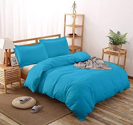 LinenHouse Juego de funda de edredón de 3 piezas de alta calidad con cierre de cremallera y lazos en las esquinas, fundas de almohada ultrasuaves de