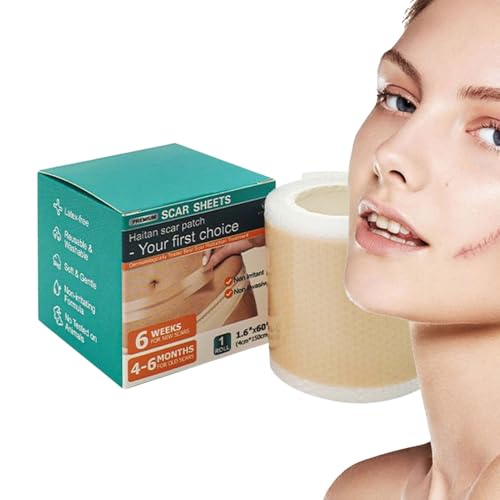 Parches de Silicona para Cicatrices - Tiras de Silicona para Cicatrices 4x150 cm,Parches con Adhesión Duradera y Respetuosos con la Piel, Apósitos Naturales para Cuello, Cuerpo, Frente, Espalda y