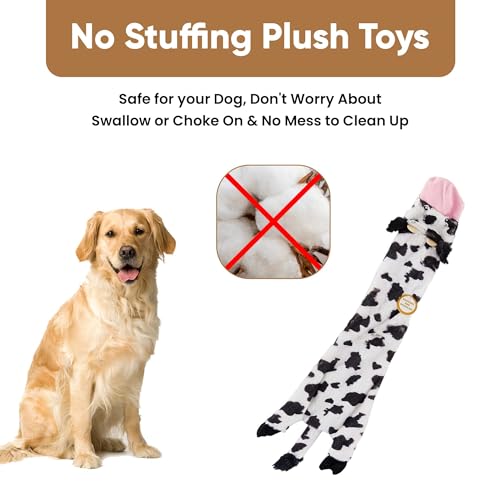 Ethical Pets Skinneeez Crinklers Cow Dog Toy, 14-Inch - Image 3