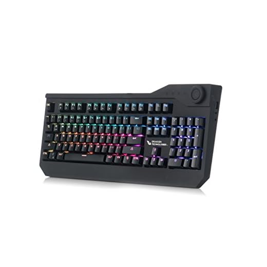Drakken Tech Spektrum Gaming Keyboard - [Matte Black] : Hot Swap Mechanical Kailh Blue Switches - Customizable RGB Lighting - Programmable Macro Functionality