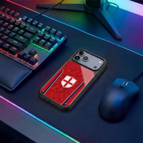 Coque silicone iPhone 17 Pro Angleterre antichoc drapeau foot St George
