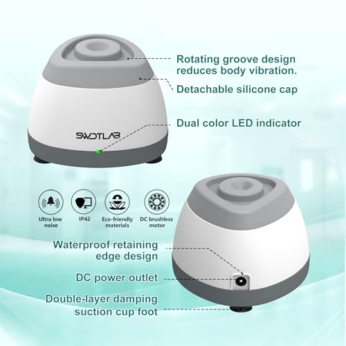 Image of Mini Vortex Mixer with Touch Function for Lab Nail Polish (Grey) | 3s Fast Mix DC Brushless Motor, Touch Auto-Stop, Anti-Slip Quiet, Compact Portable, for Nail Lash Glue Lab Paint Tattoo Ink