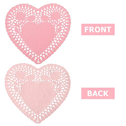 Cabilock 100 Folhas Doilies Coração Dos Namorados Mini Pequenos Recortes de Papel da Forma Do Coraçã