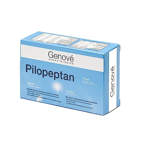 Pilopeptan MAN 30 Cápsulas | Nutrición Capilar Masculina | Colágeno + Queratina + Serenoa + Semillas de Calabaza | Vitaminas B,C,D,E y Biotina | Apoyo al Cabello Fuerte, Volumen y Vitalidad | 1 Mes