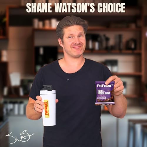 Image of FitFeast Protein Shake Sachet - Chocolate, Pack of 7 | 20g Triple Blend Protein Per Serve| 45:35:20 Whey, Pea & Casein Blend Protein Powder| No Maltodextrin | 0 Added Sugar | As Seen on Shark Tank