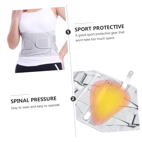 Faja lumbar ajustable gris talla S con soporte de acero miniatura 4