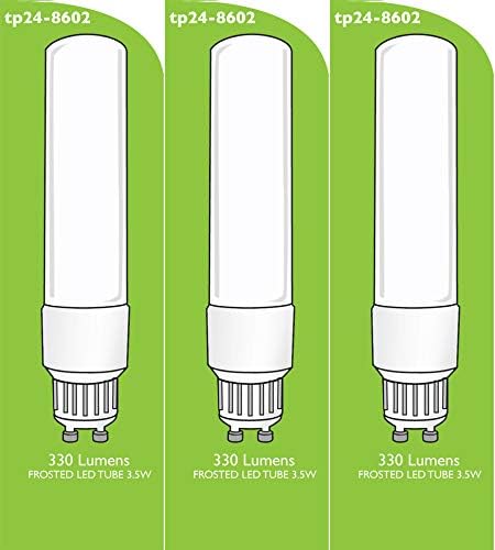 tp8602 tube lamp 3.5W LED L1/GU10 frosted glass warm white *3 Pack Bundle*