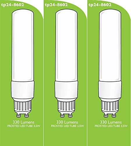 tp8602 tube lamp 3.5W LED L1/GU10 frosted glass warm white *3 Pack Bundle*
