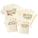 Groovy Dad Matching Family Outfits for Baby Toddler Little Girls and Boys and Mom and Dad Natural Shirt Adult X-Large