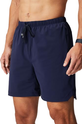 Fabletics Men's The One Short (Unlined), Training, Swimming, Lightweight, Quick-Dry, Zip Pocket, Stretch Woven