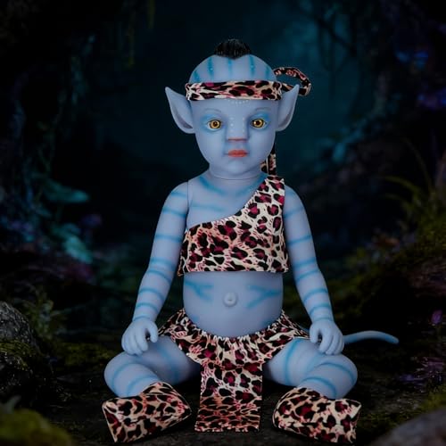 XinXinYuan 12 Inch Reborn Avatar Figures Glow-in-The-Dark Babies Realistic Silicone Lifelike Baby Dolls Realistic Newborn Doll Avatar Toys with Feeding Accessories for Kids Ages 3+