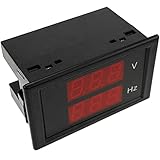 Visor LCD de 3 dígitos y con voltímetro 80-300VAC 200-450VDC 45-65Hz para panel negro.