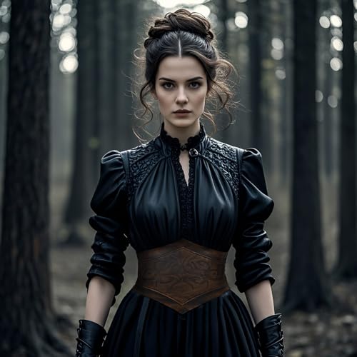 L'VOW Brown Leather Corset Belt Women Renaissance Belt Medieval Viking Belt Wide Cinch Belt4