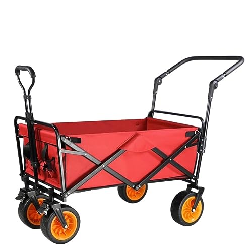 IWENZHKPA Carrito de Jardín Carro Utilitario Plegable para Exteriores, para Jardín con Freno Y Manija De Ajuste Transportador(C)