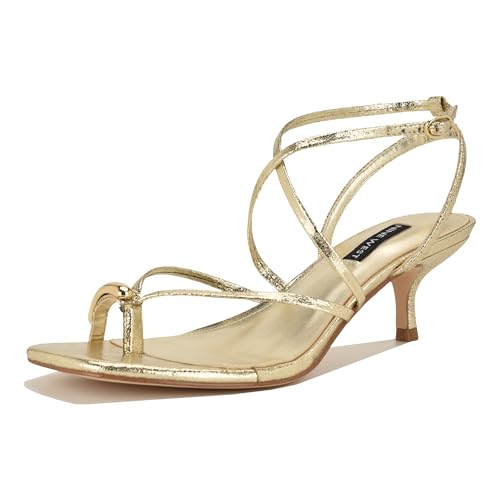 Nine West Women's Mays Heeled Sandal, Gold 710, 9.5 by Nine West - Used condition - US$84.95