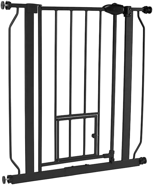 EveryYay by Petco in The Zone Black Steel Walk-Through Pet Gate