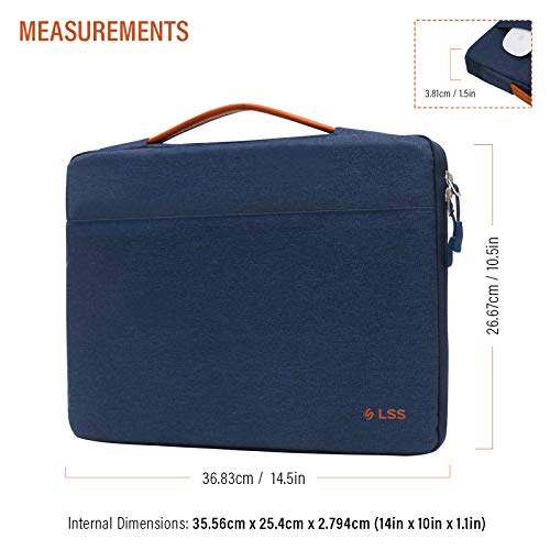 LSS Protective Laptop Sleeve Case with PU Leather Handle for Men/Women - Stylish & Durable Sleeve for 13”-13.5" Laptops, Cool Laptop Sleeve, Compatible with MacBook Air, Pro, Microsoft Surface & More