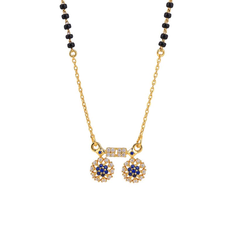 925 Sterling Silver 1 Gm Gold Plated Kala Mani Vati Mangalsutra For Women | Hypoallergenic | Anti- Tarnish | Pure Silver For Wife-image-40