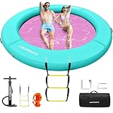 Inflatable Water Hammock Floating Dock,Round Floating Ring for Lake Boat Pool Ocean,Round Swimming Pool Float Hammock for Adults