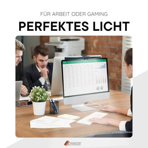 Lampe LED pour moniteur à intensité variable Schwaiger 659931 tactile USB