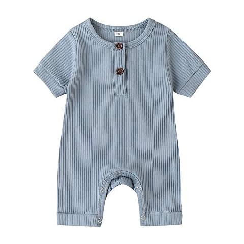 iddolaka Unisex Newborn Romper - Fresh Blue Cover