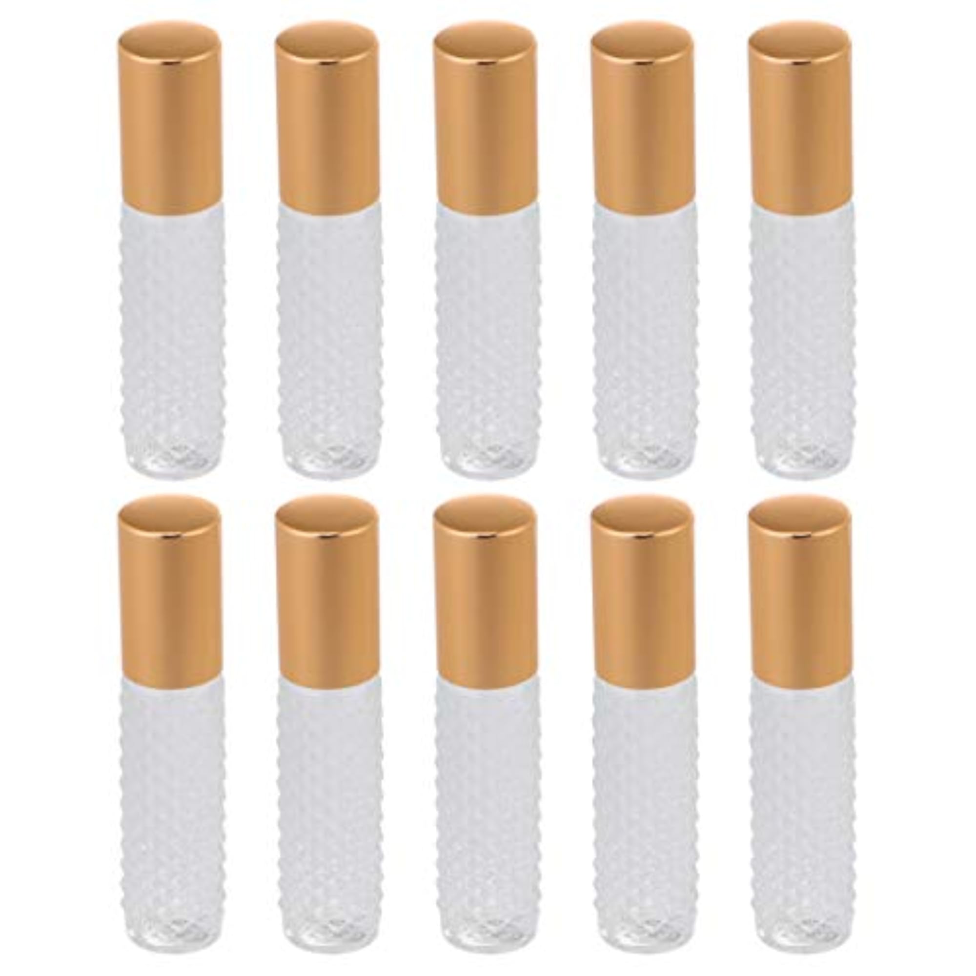 10pcs Refillable Glass Essential Oil Roller Bottles, 8ml