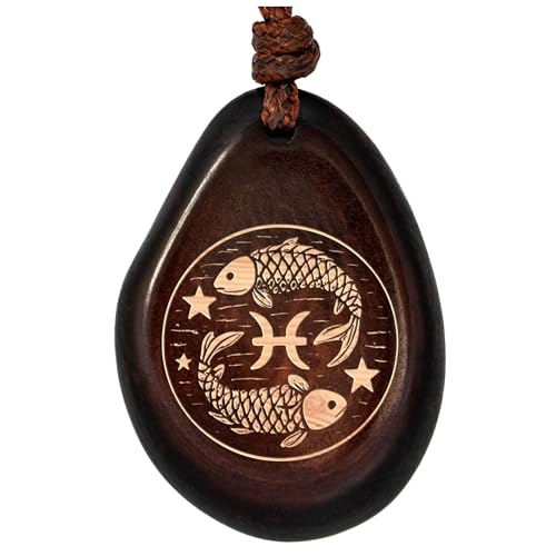 Pendentif Poissons en noix de Tagua, le cadeau astro idéal