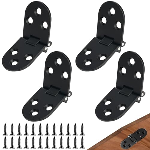 4 Piezas Bisagras Pequeñas, Acero Inoxidable, 180 Grados, Abatibles para Mesas Plegables y Armarios Herrajes de Bisagras