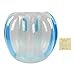 flexman Inflatable Bump Ball, 90X80cm Outdoor Activities Inflatable Cushion Ball Body Bubble Bounce Ball with Repair Patches for Family Gathering, Game, Picnic, Barbecue (Blue Transparent)
