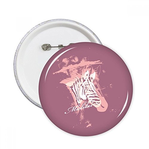 Badge bouton zèbre pourpre customiser vêtement customisation veste sac à dos 5pcs L