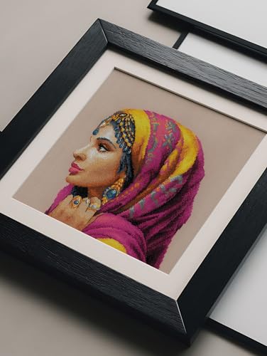 Image of RIOLIS - Amazing Women. Middle East 2248, Cross Stitch Kits 11 inchx11, Cross Stitch for Beginners & Advanced, Crossstitch for Adult, Counted Stitching Kits, Embroidery Kit