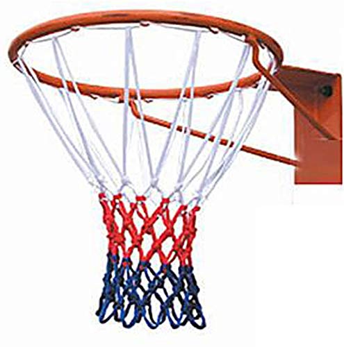 pnxq88 Canasta de Baloncesto, 50cm 13 Aros Polipropileno Canasta de Baloncesto, Interior/Exterior Profesional Canasta de Baloncesto Todo Clima Resistente Red - Blanco y Rojo, Free Size Cover