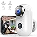 Victure 1080P Outdoor Security Camera Home Wireless Rechargeable Battery Powered WiFi Camera with PIR Motion Detection Night Vision 2-Way Audio and IP65 Waterproof