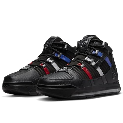 Nike Zoom LeBron III QS - Black / Metallic Silver / University Red2