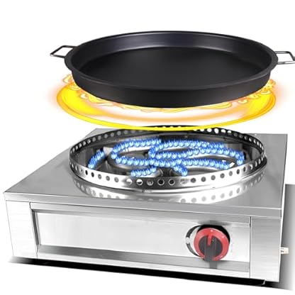 KJHYYPP Multi-Food-Maker, 16-Zoll-Crepe-Maker-Maschine, Antihaft-Pfannkuchen-Maschine, Arbeitsplatten-Crêpe-Pfanne, Crepes-Grillplatte, Flüssiggas – Bild 3