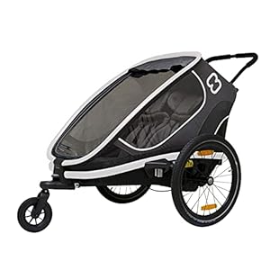 Hamax Outback Two Seat Reclining Multi-Sport Child Bike Trailer + Stroller (Jogger Wheel Sold Separately)